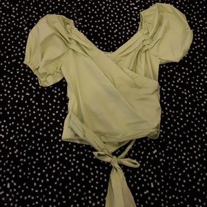 Lime green DO+BE tie top